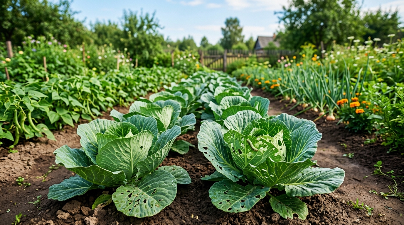 Дырки на листьях капусты: кто виноват и лечение