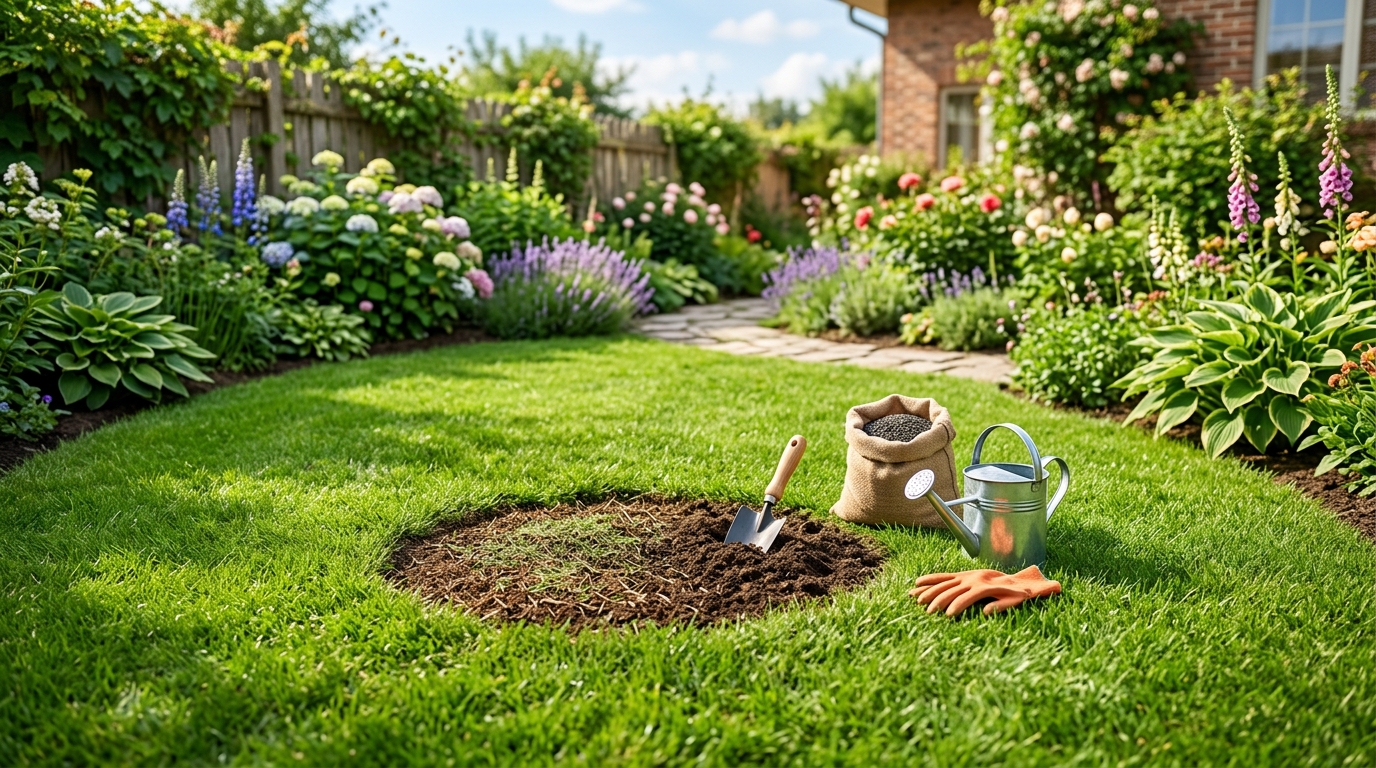 Проплешины на газоне: восстановление за простые шаги