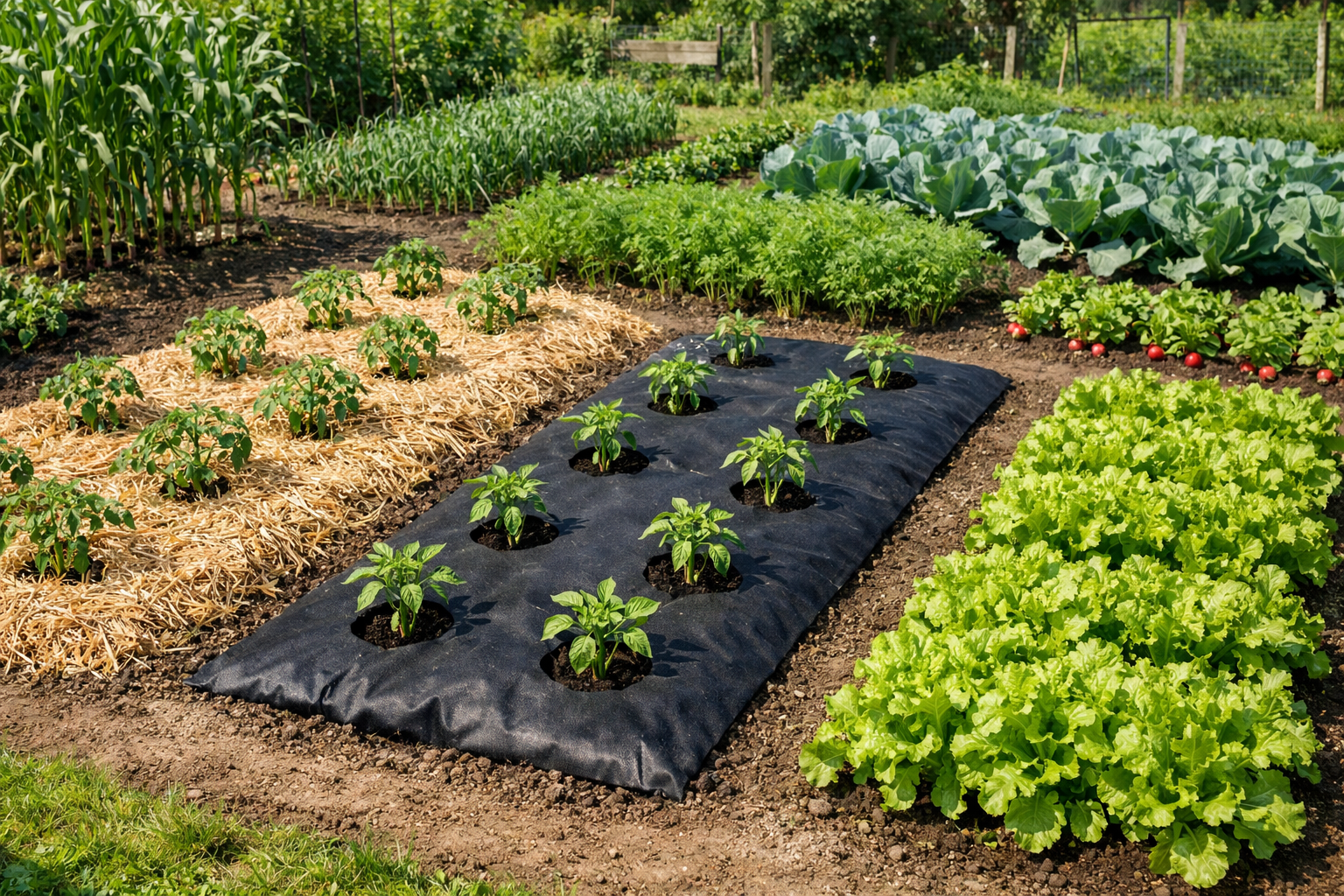 Огород без сорняков: мульчирование, агроволокно, севооборот