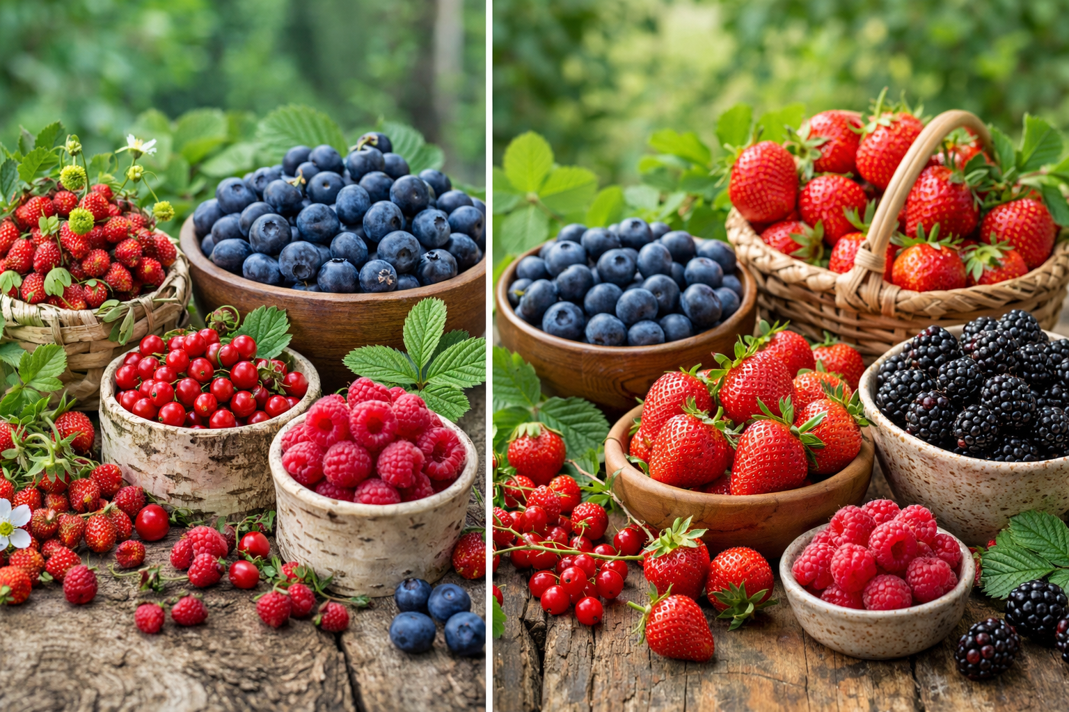 Лесные и садовые ягоды: отличия по вкусу и пользе