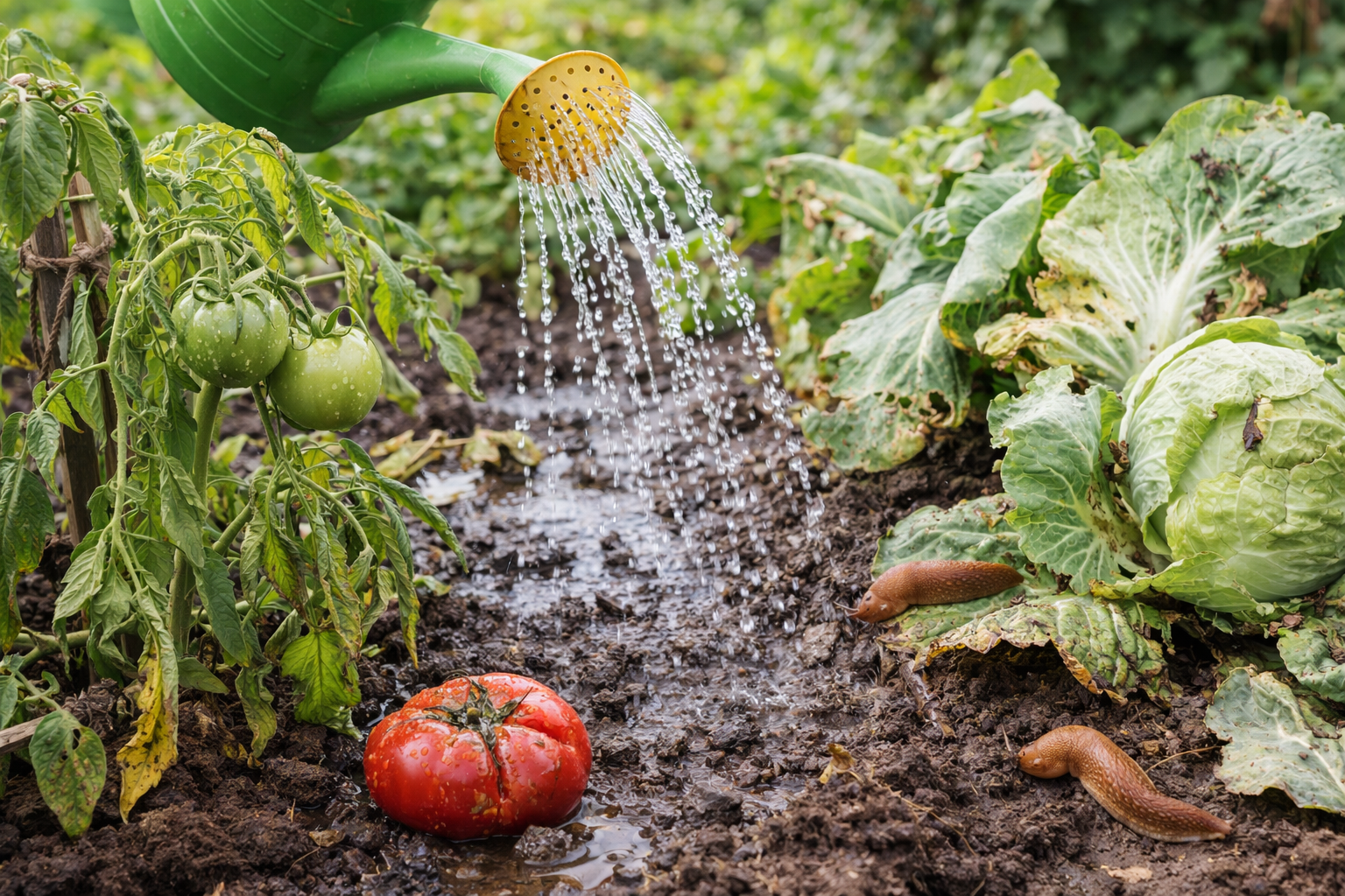 Ошибки при поливе овощей: вред урожаю